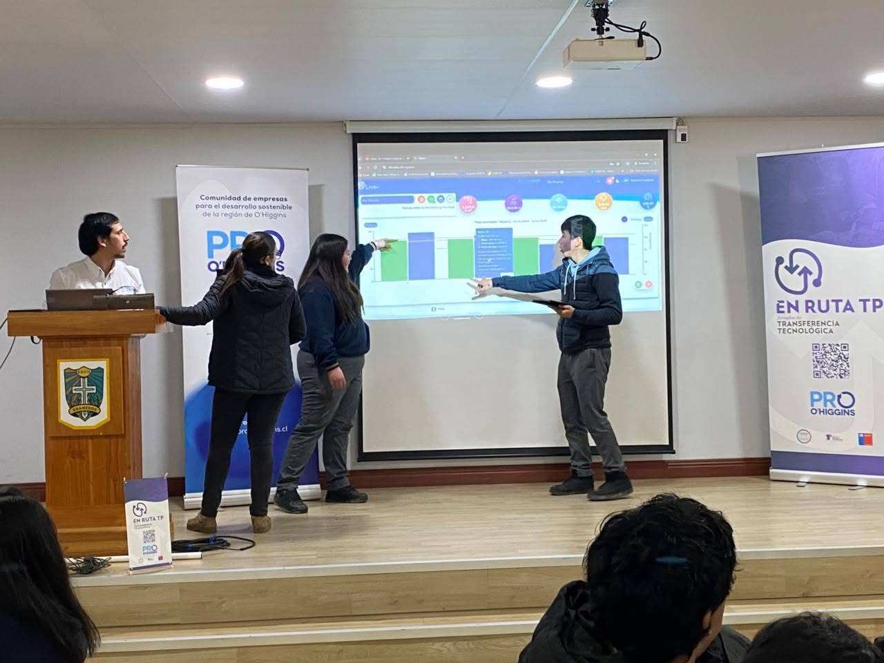 Transferencia tecnológica Pro O’Higgins, Olivo Riego y Escuela Agrícola Cristo Obrero